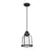 Z-Lite Burren 1 Light Mini Pendant, Matte Black And Clear Seedy 337MP-MB - alternate 5